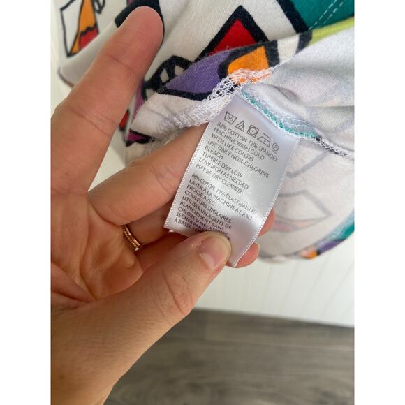 Urban Outfitters Women's S Geometric 80s Retro Cropped Tank Top Multicolor - Picture 4 of 5